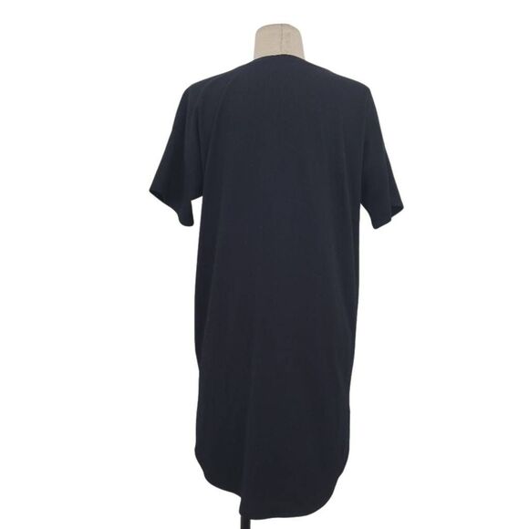 Eileen Fisher Tunic Top Womens XS Black Organic Cotton Mini Dress Minimalist - Picture 3 of 8